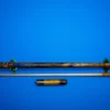 Pheasant wood handle and dragon scale inlays on Kaine Cues custom pool cue / Kiel wood shaft and camel bone ferrule on Dragon Scale pool cue