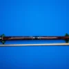 Close-up of the ebony rings inlaid with mammoth ivory on the Mexican Rose custom cue